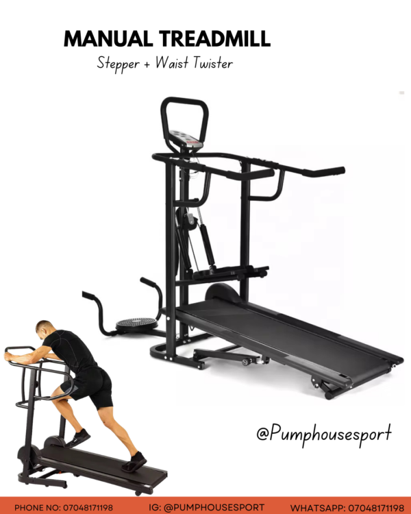 Manual Treadmill (stepper + waist twister)
