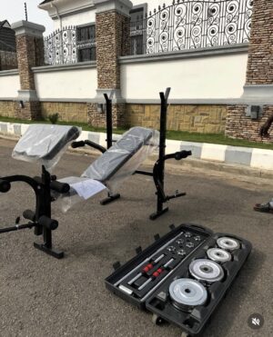 Weight bench and 50kg set